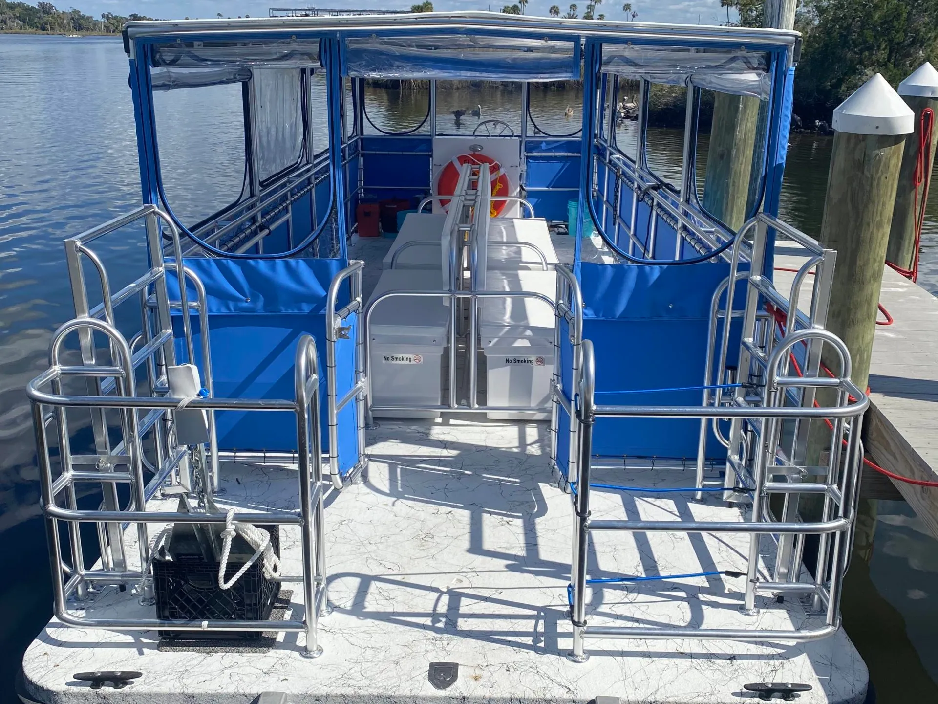 One of the Fun 2 Dive manatee snorkeling boat.